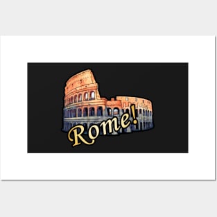 Rome Roman Colosseum Vintage Travel Romans Posters and Art